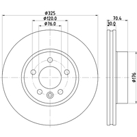 Hella Pagid Brake Disc Rotors PAIR PRO High Carbon 56059PRO_HC