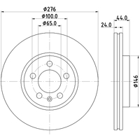 Hella Pagid Brake Disc Rotors PAIR PRO 56137PRO