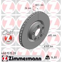 Zimmermann Front Brake Disc Rotor Pair  7L8-615-301A