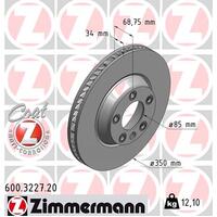 Zimmermann Front Brake Disc Rotor Pair 7L8-615-302