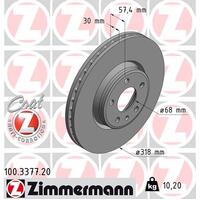 Zimmermann Front Brake Disc Rotor Pair  80A-615-301E