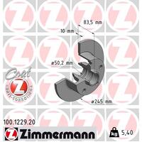 Zimmermann Rear Brake Disc Rotor Pair  8D0-615-601B