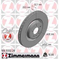 Zimmermann Front Brake Disc Rotor Pair 8K0-615-301M