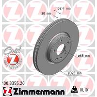 Zimmermann Front Brake Disc Rotor Pair 8R0-615-301