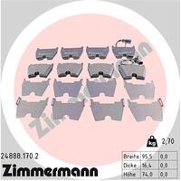 Zimmermann Front Brake Pad Set 8T0-698-151B