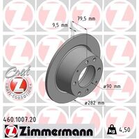 Rear Brake Disc Rotor Set 91435240110