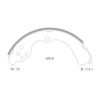 Genuine Bosch Rear Handbrake Shoe kit B1730