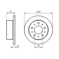 Genuine Bosch Rear Brake Rotors Discs Set BD1003