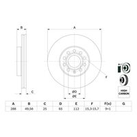 Genuine Bosch Front Brake Rotors Discs Set BD1023