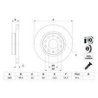 Genuine Bosch Front Brake Rotors Discs Set BD1028