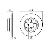 Genuine Bosch Rear Brake Rotors Discs Set BD1046