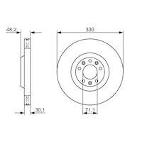Genuine Bosch Front Brake Rotors Discs Set BD1062