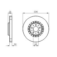 Genuine Bosch Front Brake Rotors Discs Set BD1070