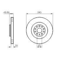 Genuine Bosch Front Brake Rotors Discs Set BD1071