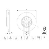 Genuine Bosch Front Brake Rotors Discs Set BD1076