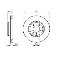 Genuine Bosch Front Brake Rotors Discs Set BD1114