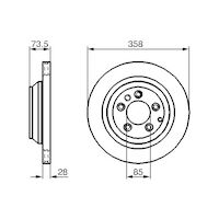 Genuine Bosch Rear Brake Rotors Discs Set BD1137