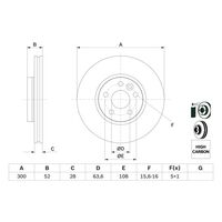 Genuine Bosch Front Brake Rotors Discs Set BD1139
