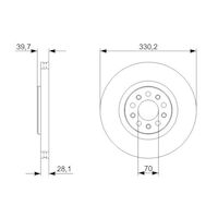 Genuine Bosch Front Brake Rotors Discs Set BD1153
