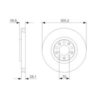 Genuine Bosch Front Brake Rotors Discs Set BD1154