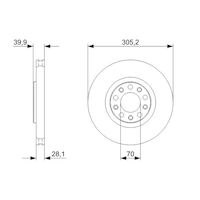 Genuine Bosch Front Brake Rotors Discs Set BD1156