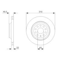 Genuine Bosch Rear Brake Rotors Discs Set BD1166