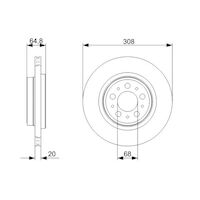 Genuine Bosch Rear Brake Rotors Discs Set BD1175