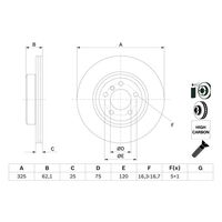 Genuine Bosch Front Brake Rotors Discs Set BD1195