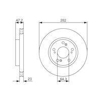 Genuine Bosch Front Brake Rotors Discs Set BD1205