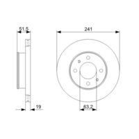 Genuine Bosch Front Brake Rotors Discs Set BD1213