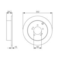 Genuine Bosch Rear Brake Rotors Discs Set BD1222