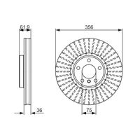 Genuine Bosch Front Brake Rotors Discs Set BD1234