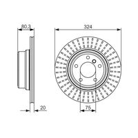 Genuine Bosch Rear Brake Rotors Discs Set BD1235