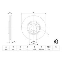 Genuine Bosch Front Brake Rotors Discs Set BD1247