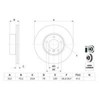 Genuine Bosch Front Brake Rotors Discs Set BD1248