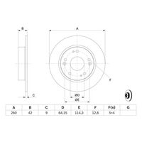 Genuine Bosch Rear Brake Rotors Discs Set BD1267