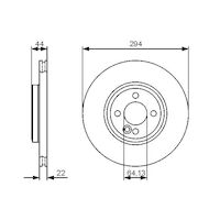 Genuine Bosch Front Brake Rotors Discs Set BD1279