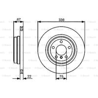 Genuine Bosch Rear Brake Rotors Discs Set BD1280