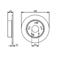 Genuine Bosch Rear Brake Rotors Discs Set BD1284