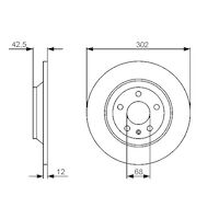Genuine Bosch Rear Brake Rotors Discs Set BD1286