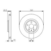 Genuine Bosch Front Brake Rotors Discs Set BD1287