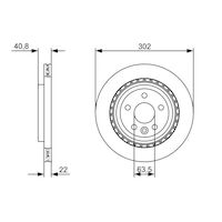 Genuine Bosch Rear Brake Rotors Discs Set BD1297