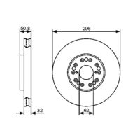 Genuine Bosch Front Brake Rotors Discs Set BD1314