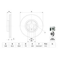 Genuine Bosch Front Brake Rotors Discs Set BD1318