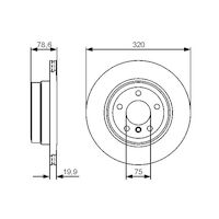 Genuine Bosch Rear Brake Rotors Discs Set BD1320
