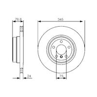 Genuine Bosch Rear Brake Rotors Discs Set BD1321