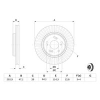Genuine Bosch Front Brake Rotors Discs Set BD1322