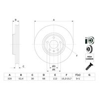 Genuine Bosch Front Brake Rotors Discs Set BD1327