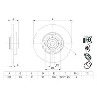 Genuine Bosch Rear Brake Rotors Discs Set BD1334