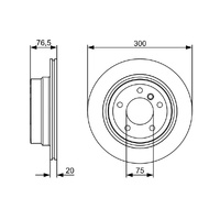 Rear Brake Rotors Set 0986479496 -Genuine Bosch